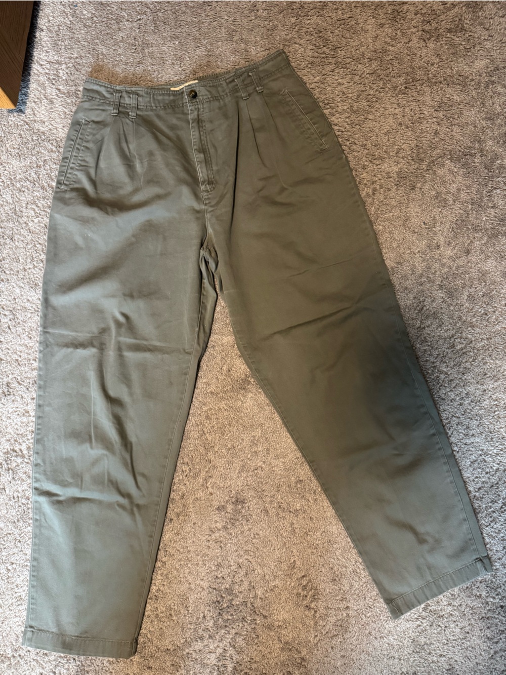 Cherokee Olive Green High-Waist Wide Leg Pants